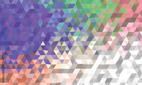 Cool toned geometric low poly background with purple and pink gradient