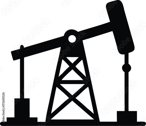 oil pump jack silhouette