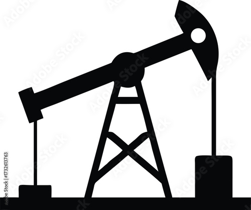 oil pump jack silhouette