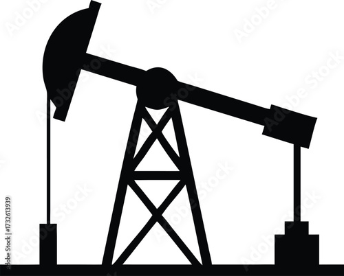 oil pump jack silhouette