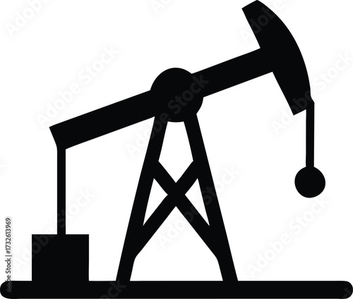 oil pump jack silhouette