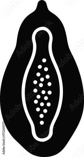 papaya fruit silhouette