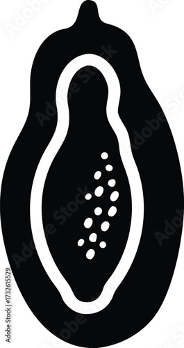 papaya fruit silhouette