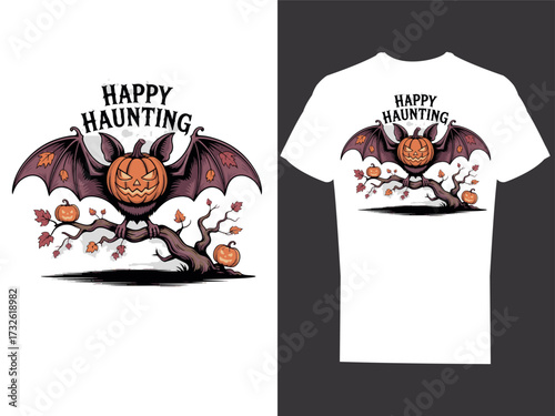 Happy Haunting Halloween t-shirt design 