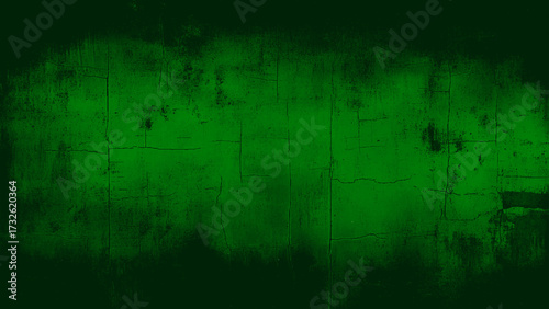 Dark green rough background concrete old paint wall, Texture cement crack surface 