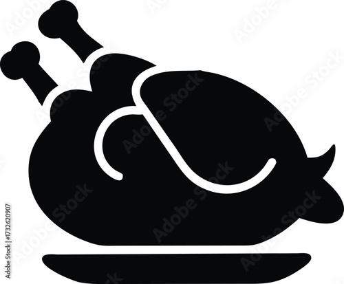 roasted turkey silhouette