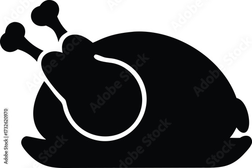 roasted turkey silhouette