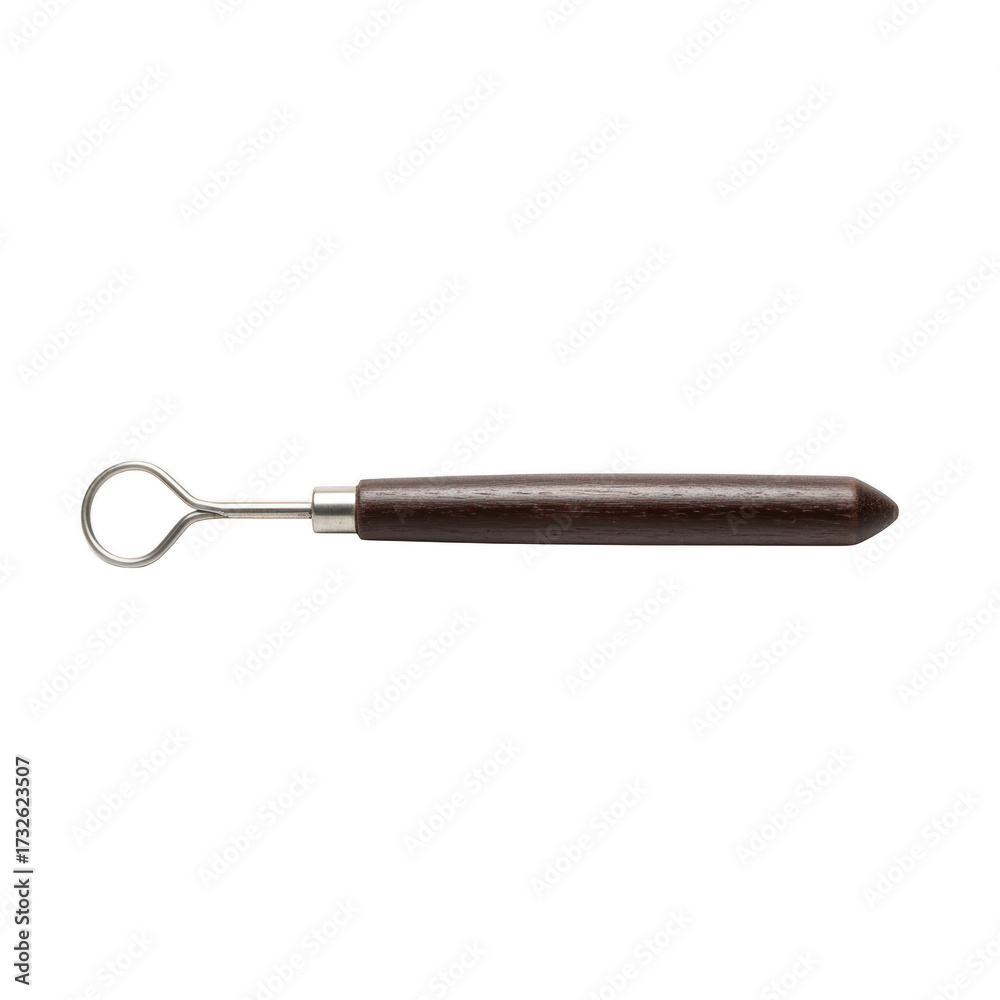 Fototapeta premium Clay sculpting tool with wooden handle isolated on transparent background