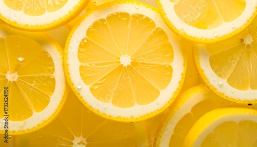 Wallpaper Mural Close-up view of sliced lemons Torontodigital.ca