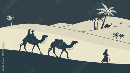 silhouette-of-desert-caravan-with-camels.eps