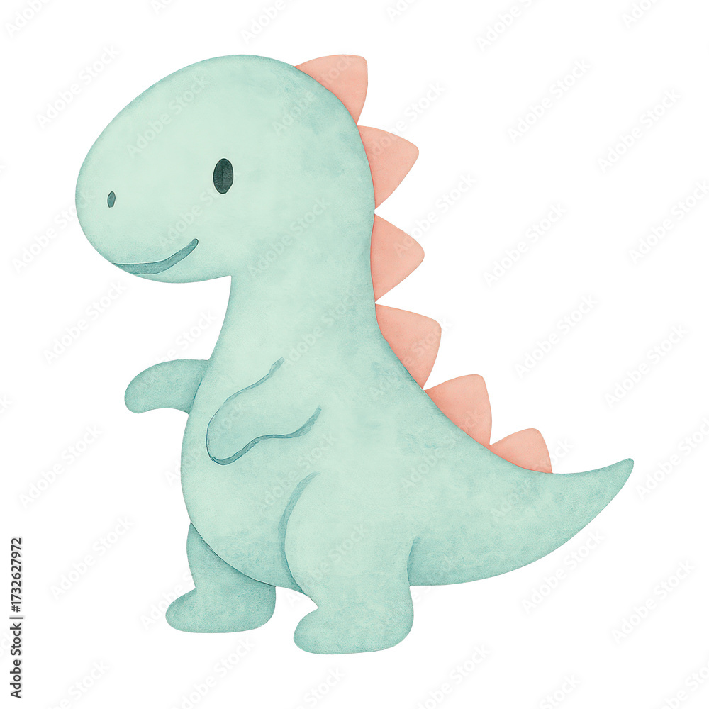 Naklejka premium PNG Cute pastel dinosaur illustration.