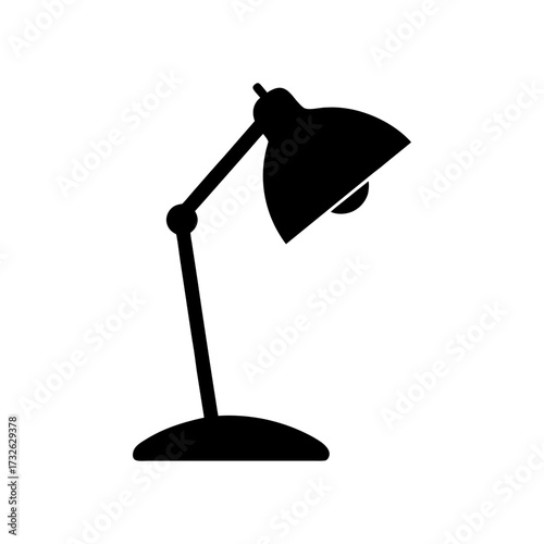 Silhouette simple table lamp minimal hand drawn concept clean sketch vector design illustration with white background