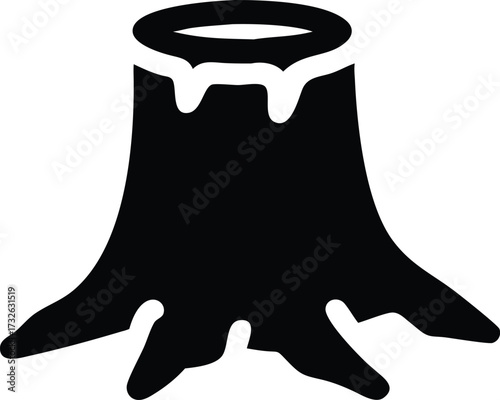 tree stump silhouette