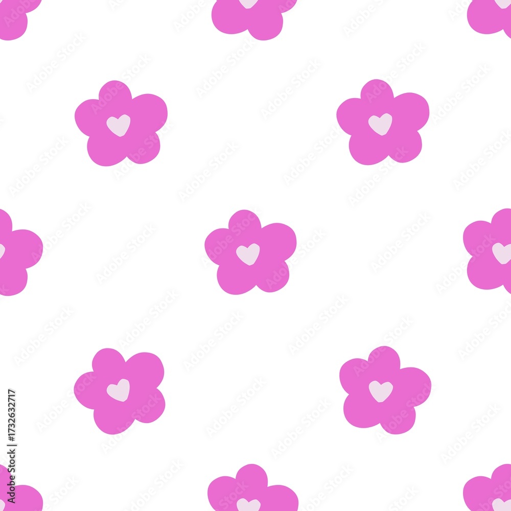 Naklejka premium pink flower pattern