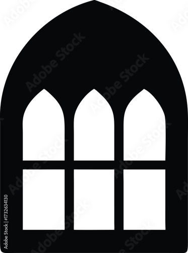 window in the church silhouette
