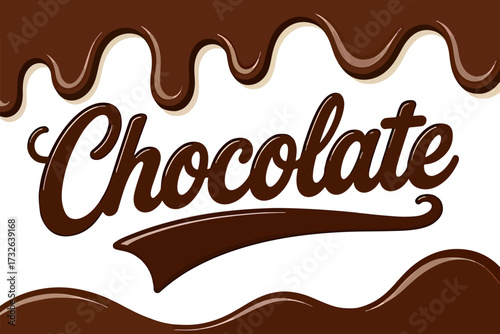 Chocolate background waves, vector art illustration.