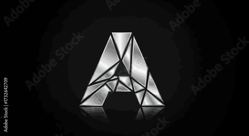 Shattered letter A