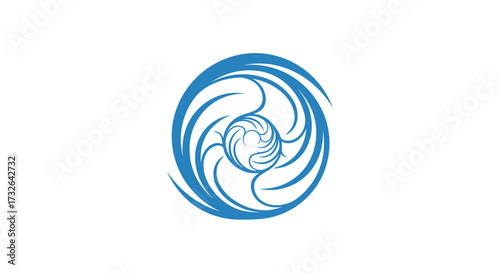 Stylized blue vortex