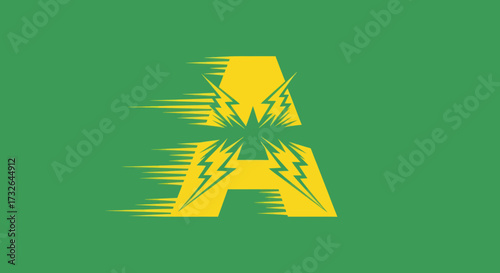 A lightning letter A