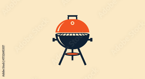Stylized graphic of a grill
