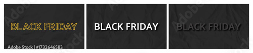 Black Friday inscription on crumpled paper