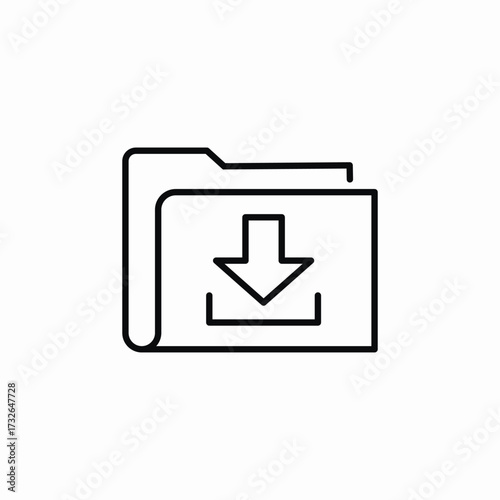 folder file download icon sign vector