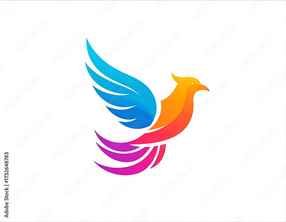 Fototapeta premium Colorful bird in flight