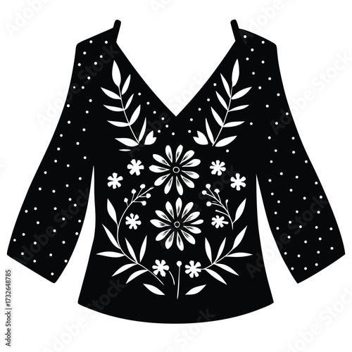 bohemian floral top with earthy tones