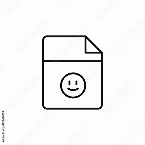 happy face file icon sign vector