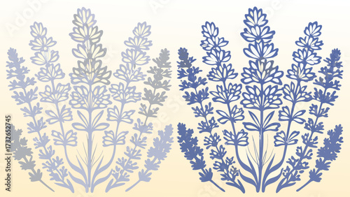 Elegant lavender floral design element for stationery, invitations, and branding projects, bringing a touch of nature and serenity to your creative work