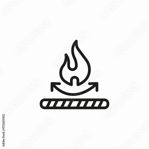 fire burn icon sign vector