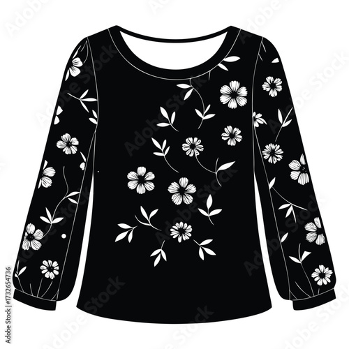 light chiffon floral top with transparent sleeves