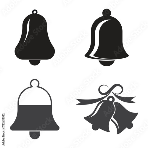 Christmas bell icon template