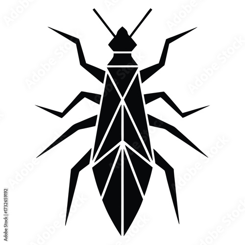 polygonal termite logo style on the white background