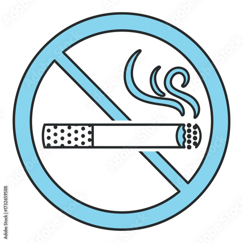 Vector art of no smoking sign