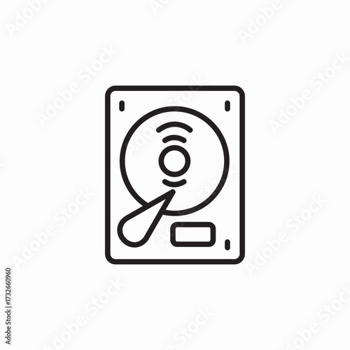 hdd storage drive icon sign vector