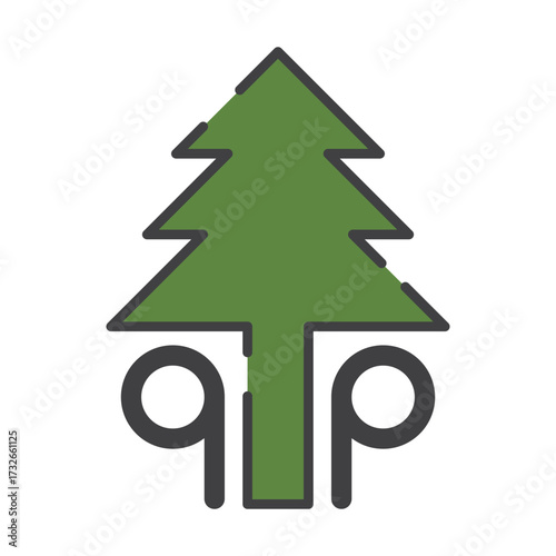  pine tree logo design