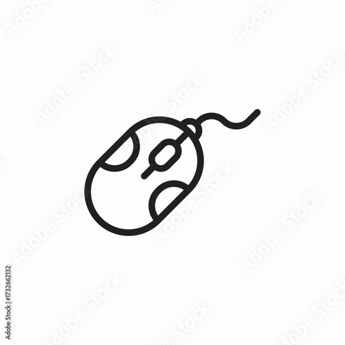 wire mouse icon sign vector