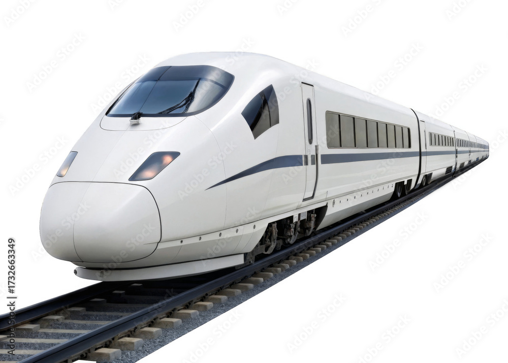 Naklejka premium Bullet Train isolated on a transparent background.