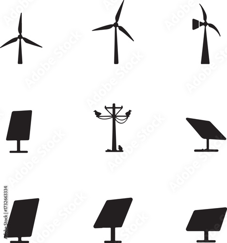 Pannel solar icon. environmentally friendly energy icon vector illustration
