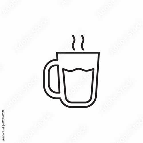 americano cup hot icon sign vector
