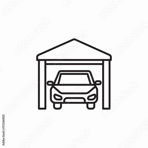 car paking garage icon sign vector