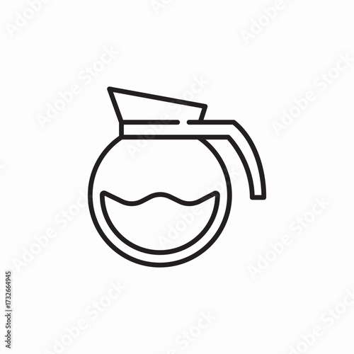 coffee pot kettle icon sign vector