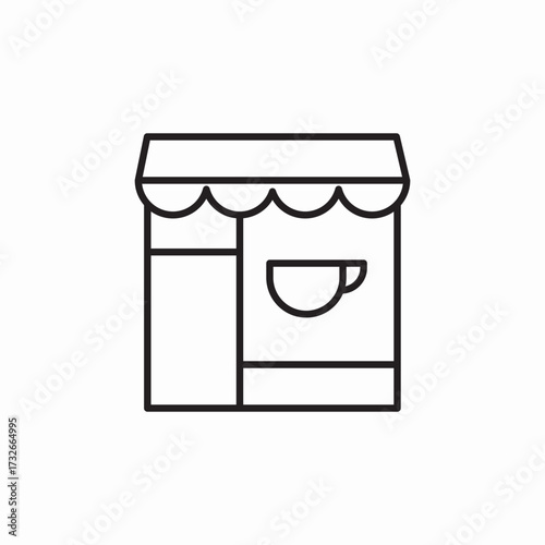 coffee shop icon sign vector