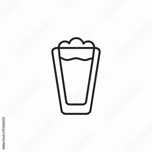 cold coffee glass icon sign vector