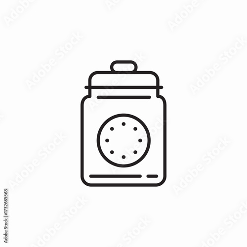 cookies jar icon sign vector