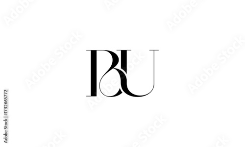 BU initial letters, monogram logo