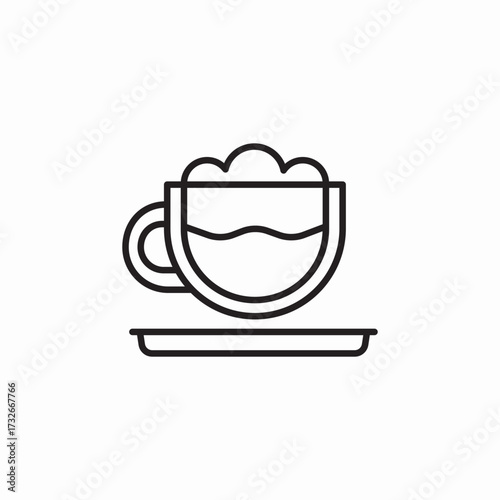 espresso con panna foam icon sign vector