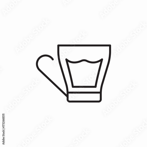 glass cup espresso icon sign vector