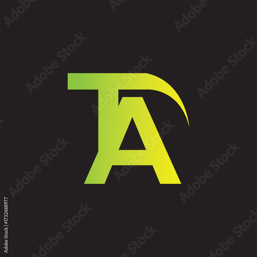 TA Letter Initial Logo Design